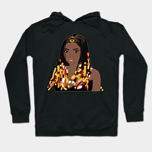 Natural Hair T Shirt CORNROW BRAIDS and BEADS 3 Hoodie